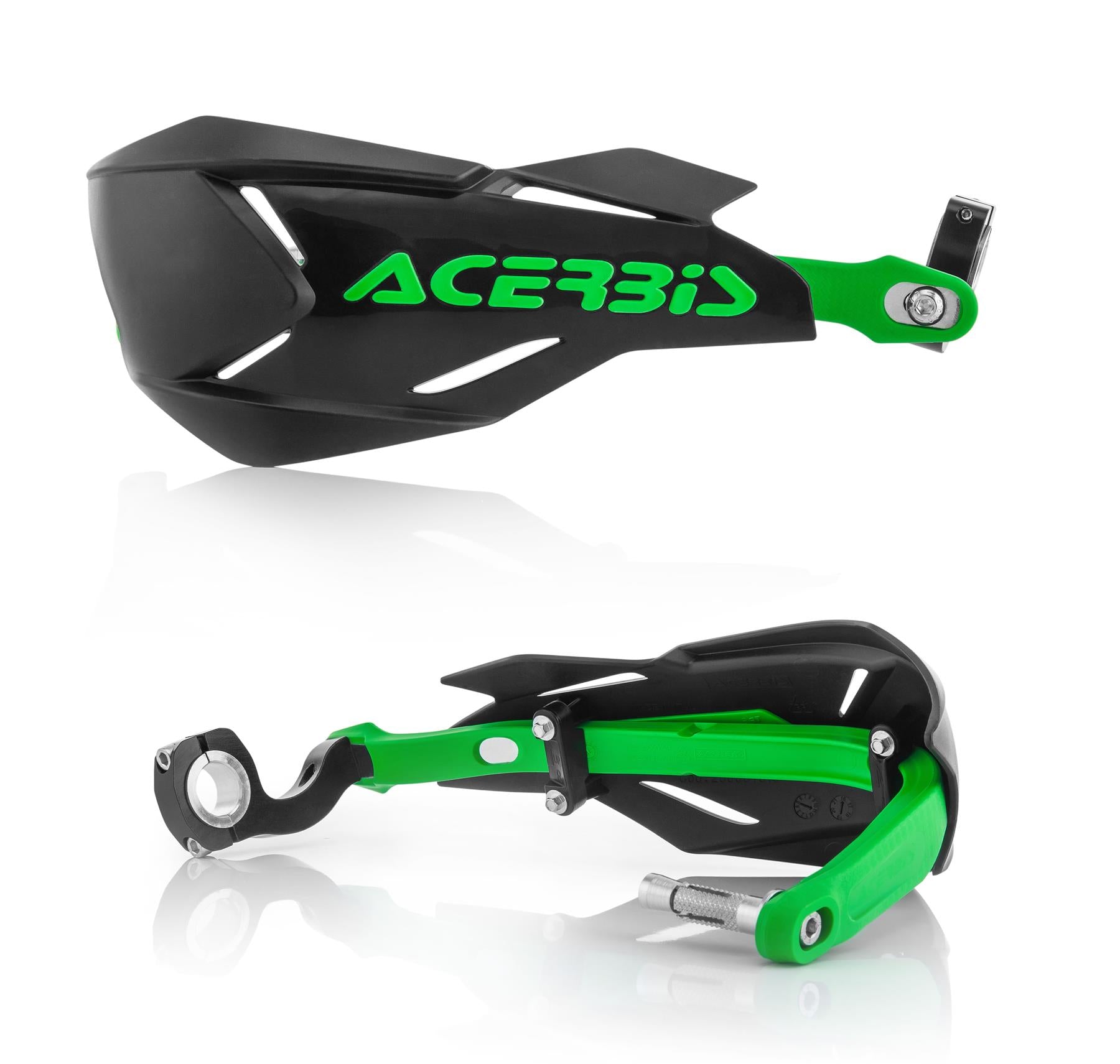 Acerbis X-Factory Black Green Handguards Kawasaki KX 250 2T 2011 - 2012